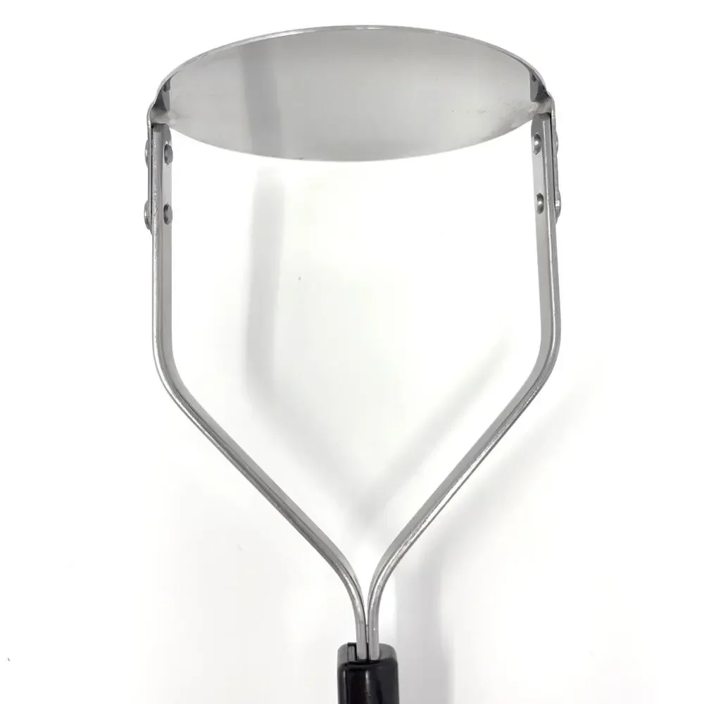 Vtg Stainless Steel Potato Masher Ricer Black Riveted Handle USA MCM Unbranded